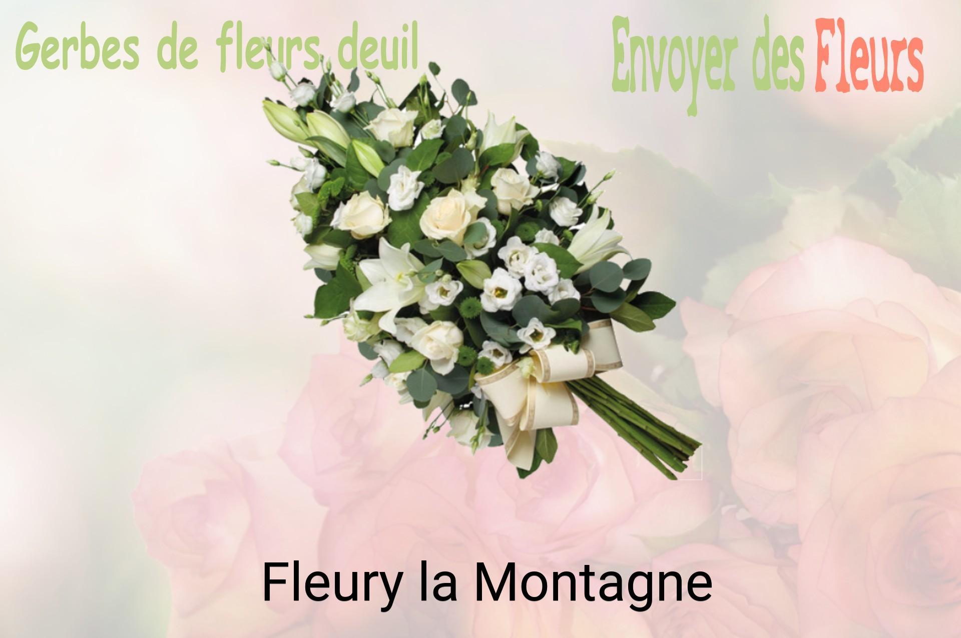 Gerbe de fleurs de deuil livrée à Fleury-la-Montagne